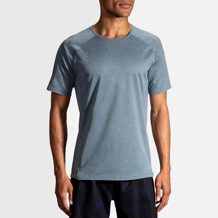 Brooks Ghost Hombre Camisetas Manga Corta - Azules (1469ZPDUE)